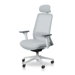 Walther Mesh Office Chair - Cloud Grey with White Base Office Chair LF-Core   