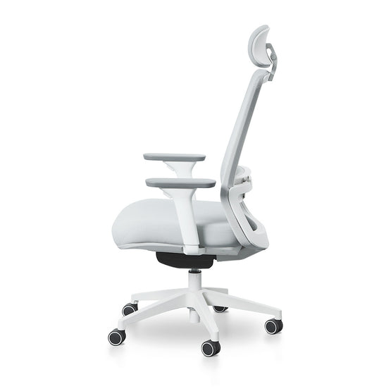 Walther Mesh Office Chair - Cloud Grey with White Base Office Chair LF-Core   