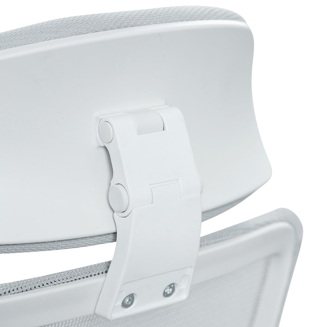 Walther Mesh Office Chair - Cloud Grey with White Base Office Chair LF-Core   