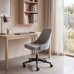 Ernesto Grey Fabric Office Chair - Black Base Office Chair Unicorn-Core