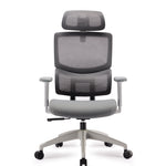 Furrow Mesh Ergonomic Office Chair with Headrest - Grey Office Chair Unicorn-Core