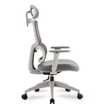 Furrow Mesh Ergonomic Office Chair with Headrest - Grey Office Chair Unicorn-Core   