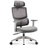 Furrow Mesh Ergonomic Office Chair with Headrest - Grey Office Chair Unicorn-Core   