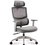 Furrow Mesh Ergonomic Office Chair with Headrest - Grey Office Chair Unicorn-Core   