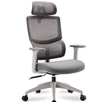 Furrow Mesh Ergonomic Office Chair with Headrest - Grey Office Chair Unicorn-Core