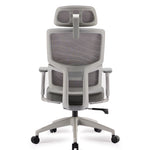 Furrow Mesh Ergonomic Office Chair with Headrest - Grey Office Chair Unicorn-Core
