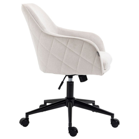 Lavnya Linen Office Executive Chair with Black Legs - Beige