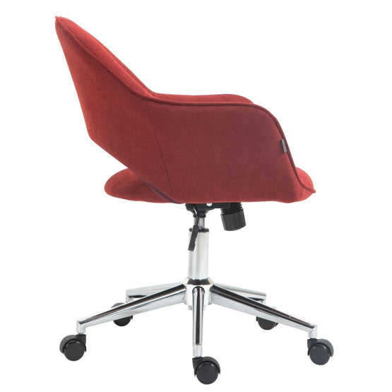 Prestigio Linen Office Executive Chair with Chrome Legs - Red
