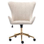 Zoya Executive Office Chair with Gold Legs - Beige