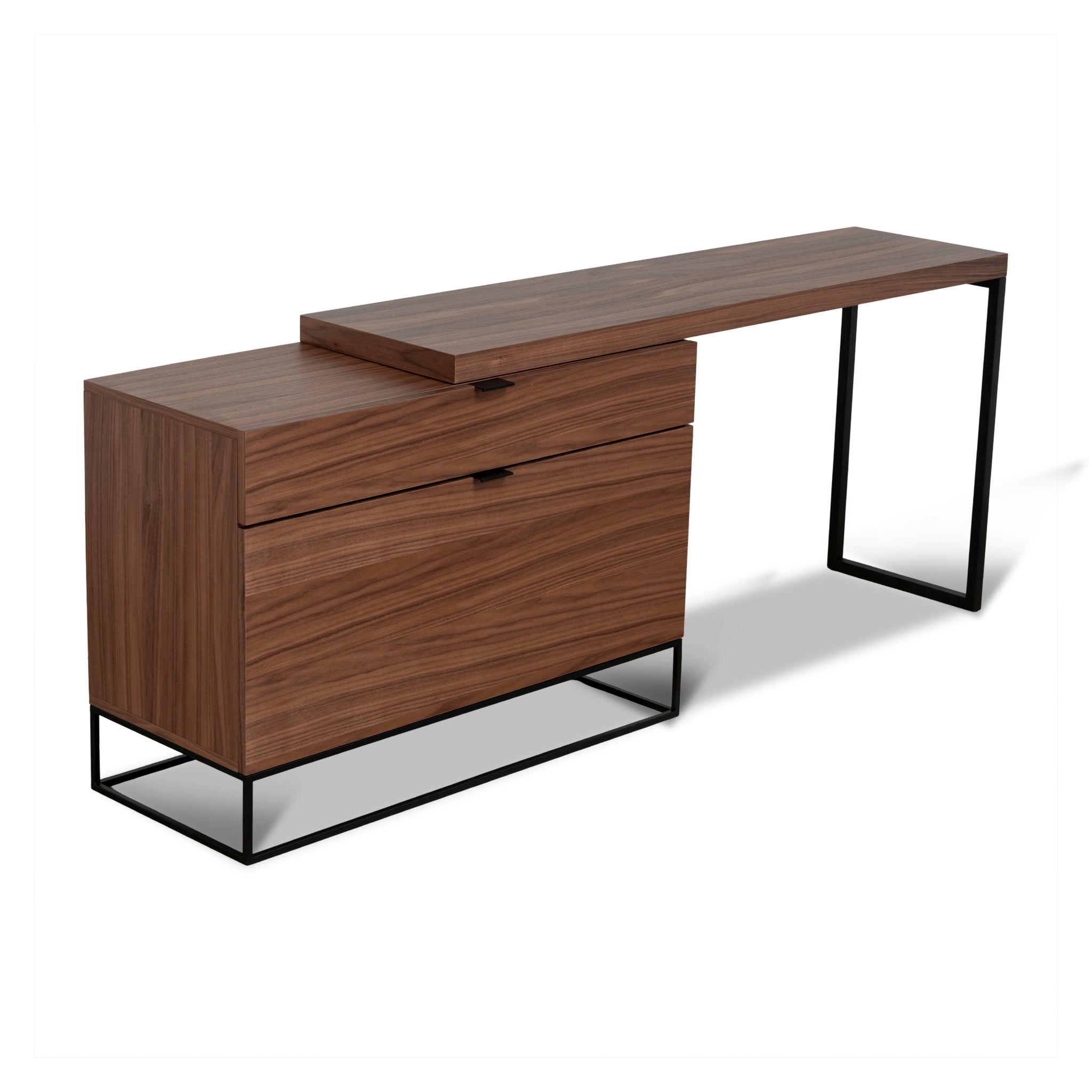 Anwen Extendable Home Office Desk - Walnut Home Office Desk Century-Core