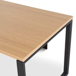 Halo 1.8m Executive Desk Left Return with Black Legs - Natural Office Desk Sun Desk-Core   