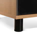 Halo 1.8m Executive Desk Left Return with Black Legs - Natural Office Desk Sun Desk-Core   