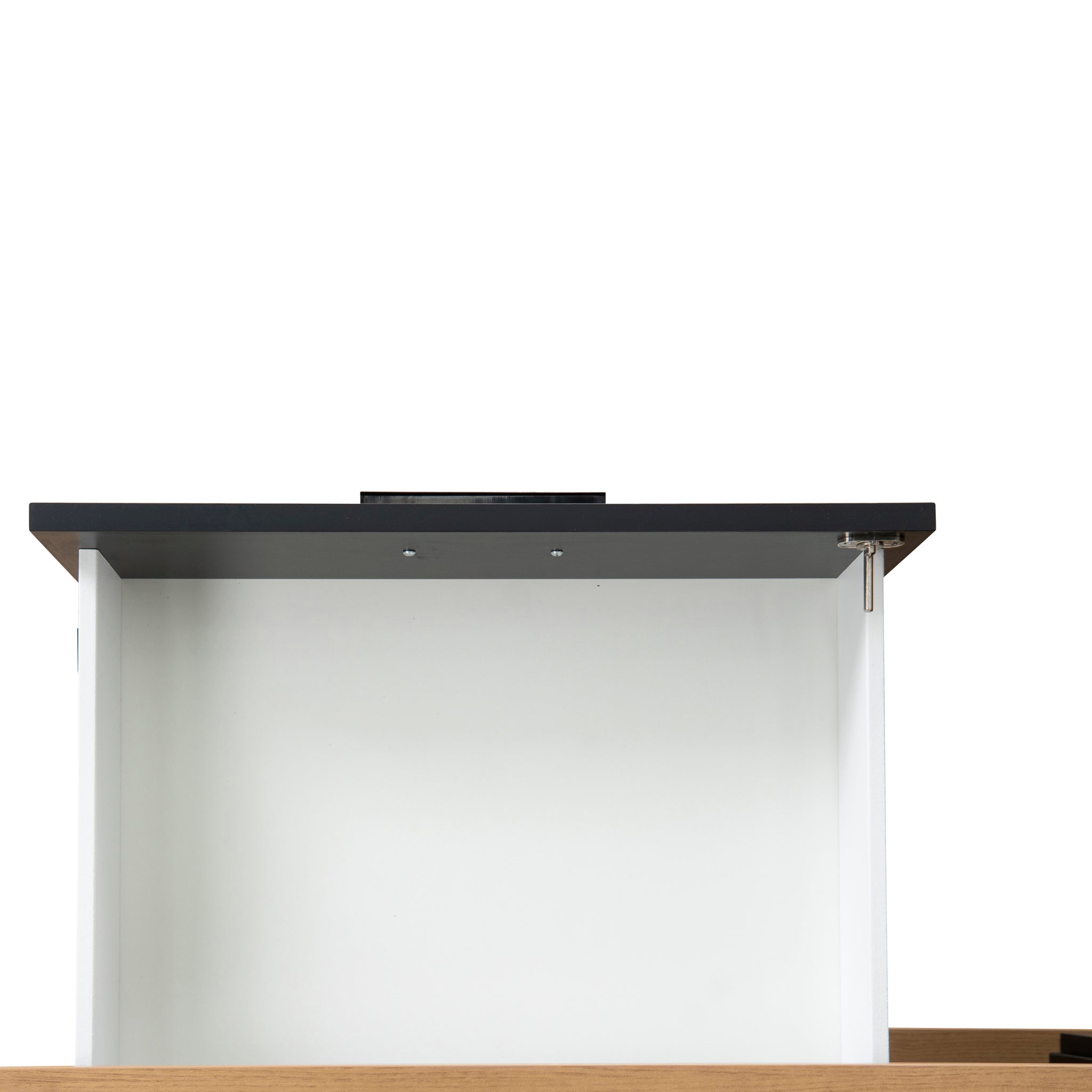 Halo 1.8m Executive Desk Right Return with Black Legs - Natural Office Desk Sun Desk-Core   