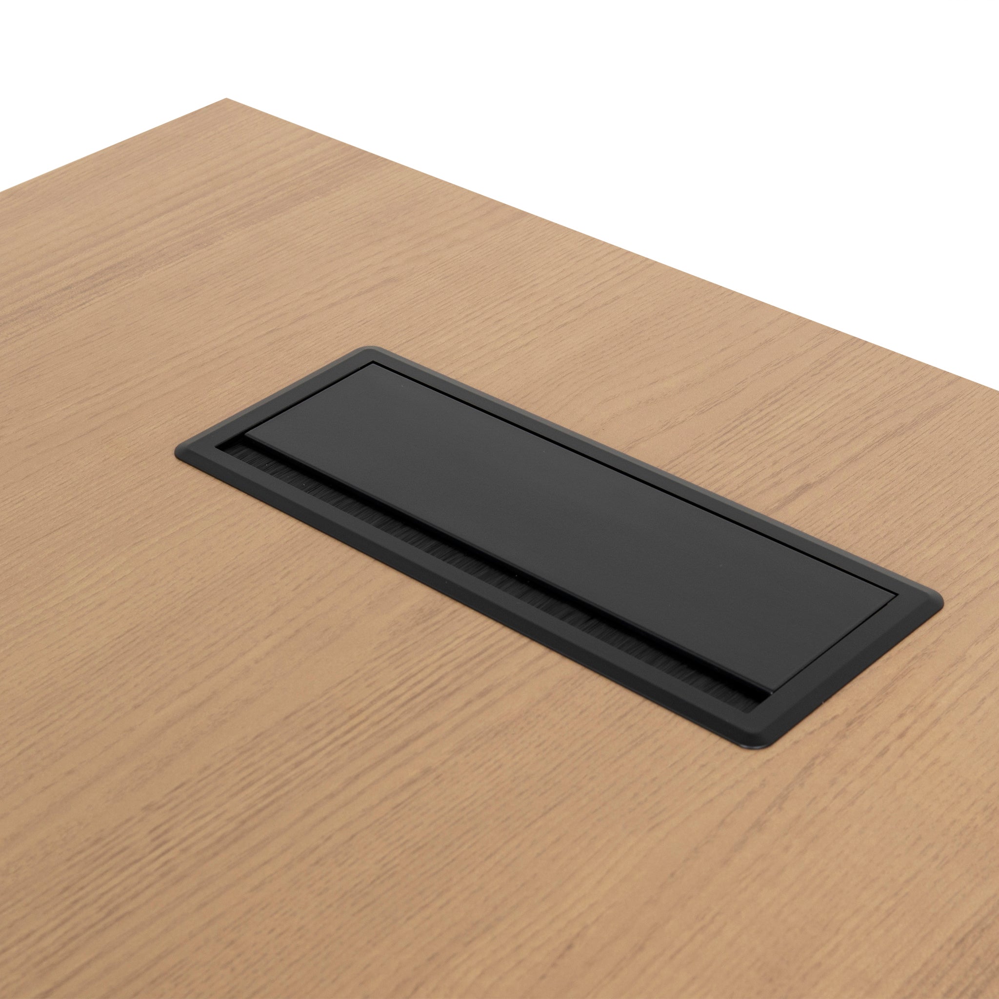 Halo 1.8m Executive Desk Right Return with Black Legs - Natural Office Desk Sun Desk-Core   