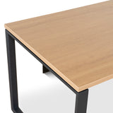 Halo 1.8m Executive Desk Right Return with Black Legs - Natural Office Desk Sun Desk-Core   