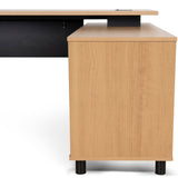 Halo 1.8m Executive Desk Right Return with Black Legs - Natural Office Desk Sun Desk-Core   