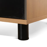 Halo 1.8m Executive Desk Right Return with Black Legs - Natural Office Desk Sun Desk-Core   