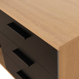 Halo 1.8m Executive Desk Right Return with Black Legs - Natural Office Desk Sun Desk-Core   