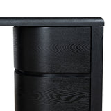 Aiza 1.6m Office Desk - Full Black