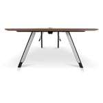 Vogue 3.6m Boardroom Meeting Table - Walnut Top With Black Legs Boardroom Table Sun Desk-Core