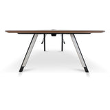 Vogue 3.6m Boardroom Meeting Table - Walnut Top With Black Legs Boardroom Table Sun Desk-Core