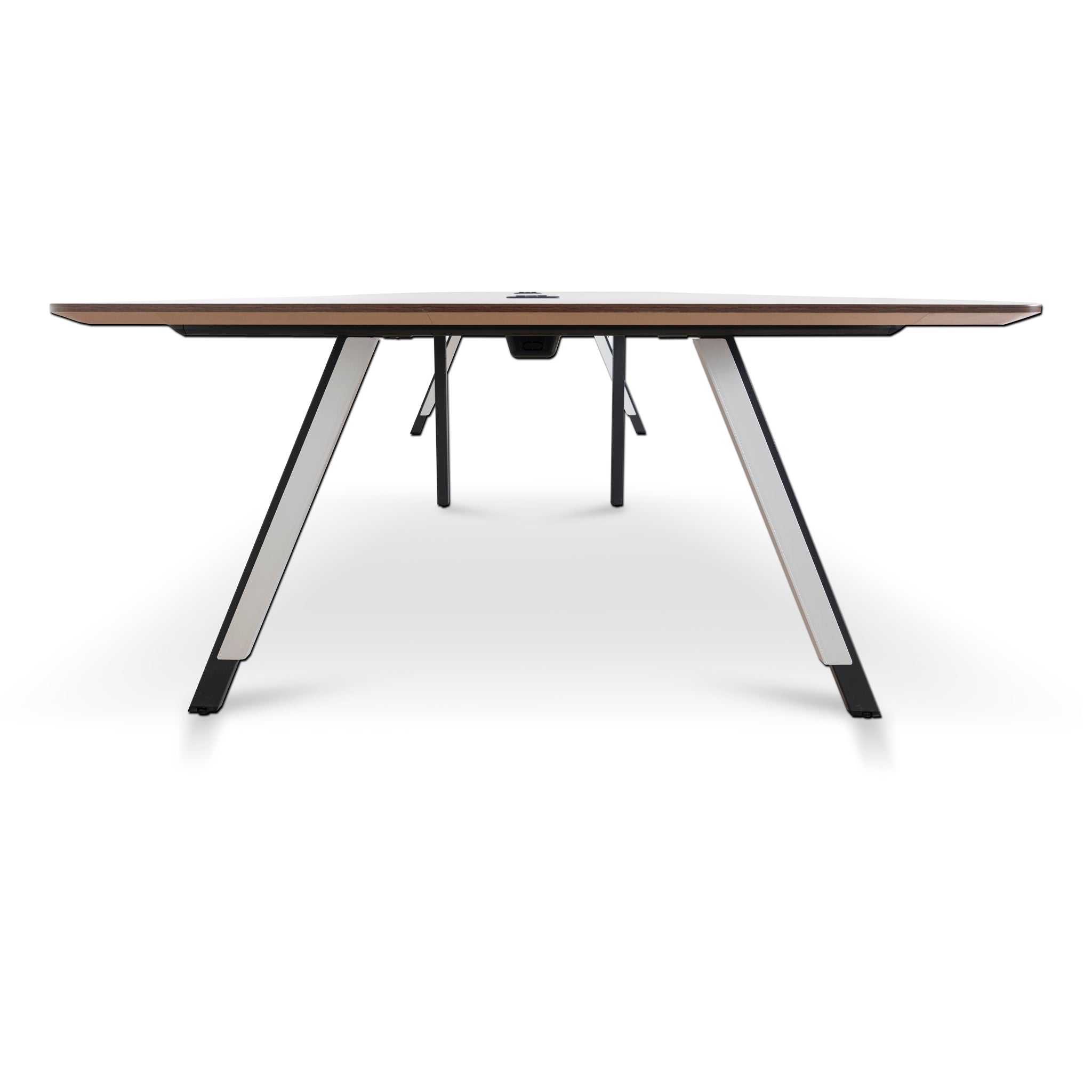 Vogue 3.6m Boardroom Meeting Table - Walnut Top With Black Legs Boardroom Table Sun Desk-Core