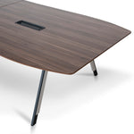 Vogue 3.6m Boardroom Meeting Table - Walnut Top With Black Legs Boardroom Table Sun Desk-Core