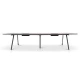 Vogue 3.6m Boardroom Meeting Table - Walnut Top With Black Legs Boardroom Table Sun Desk-Core