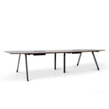 Vogue 3.6m Boardroom Meeting Table - Walnut Top With Black Legs Boardroom Table Sun Desk-Core