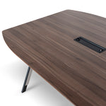 Vogue 3.6m Boardroom Meeting Table - Walnut Top With Black Legs Boardroom Table Sun Desk-Core