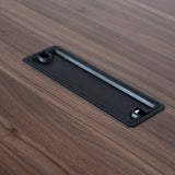 Vogue 3.6m Boardroom Meeting Table - Walnut Top With Black Legs Boardroom Table Sun Desk-Core