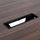 Vogue 3.6m Boardroom Meeting Table - Walnut Top With Black Legs Boardroom Table Sun Desk-Core
