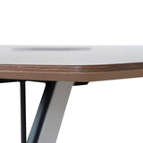 Vogue 3.6m Boardroom Meeting Table - Walnut Top With Black Legs Boardroom Table Sun Desk-Core