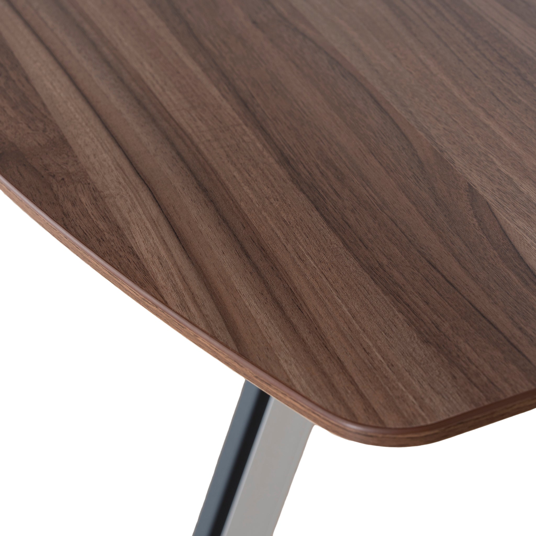 Vogue 3.6m Boardroom Meeting Table - Walnut Top With Black Legs Boardroom Table Sun Desk-Core