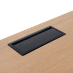 Halo 1.6m Single Seater Natural Office Desk - Black Legs Executive Desk Sun Desk-Core