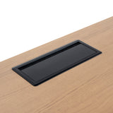 Halo 1.6m Single Seater Natural Office Desk - Black Legs Executive Desk Sun Desk-Core