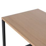Halo 1.6m Single Seater Natural Office Desk - Black Legs Executive Desk Sun Desk-Core