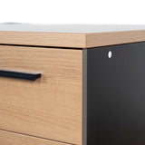 Halo 1.6m Single Seater Natural Office Desk - Black Legs Executive Desk Sun Desk-Core