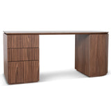 Albina 1.77m Left Drawer Office Desk - Walnut Office Desk Century-Core