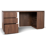Albina 1.77m Left Drawer Office Desk - Walnut Office Desk Century-Core