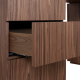 Albina 1.77m Left Drawer Office Desk - Walnut Office Desk Century-Core