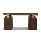 Junon 1.55m New Elm Home Office Desk - Walnut Office Desk Nicki-Core