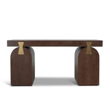 Junon 1.55m New Elm Home Office Desk - Walnut Office Desk Nicki-Core