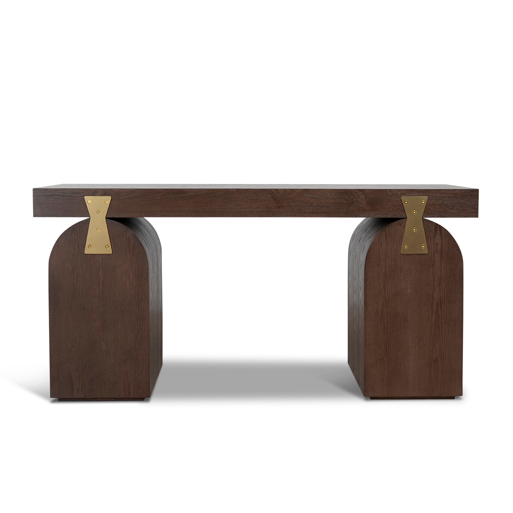 Junon 1.55m New Elm Home Office Desk - Walnut Office Desk Nicki-Core
