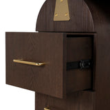 Junon 1.55m New Elm Home Office Desk - Walnut Office Desk Nicki-Core