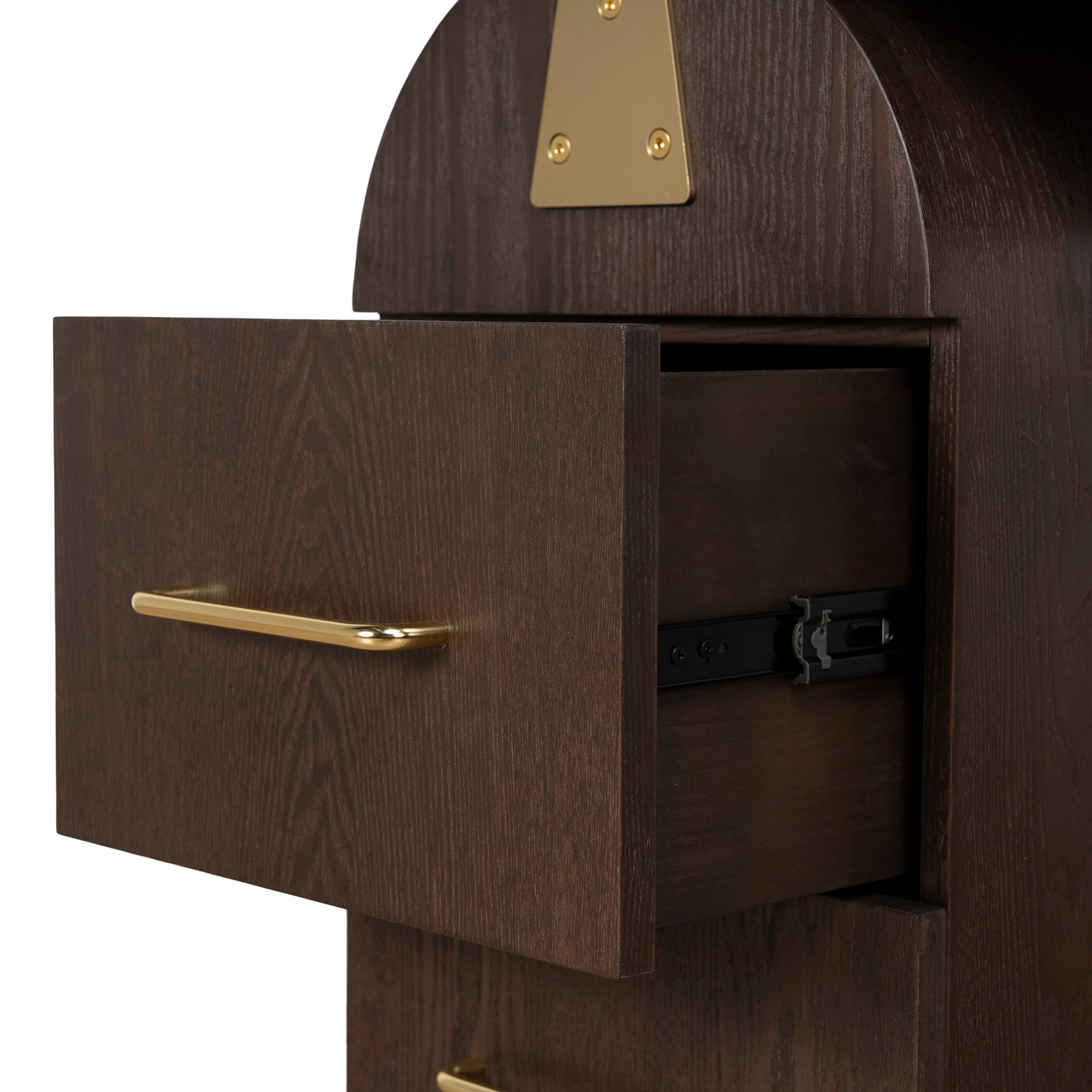 Junon 1.55m New Elm Home Office Desk - Walnut Office Desk Nicki-Core