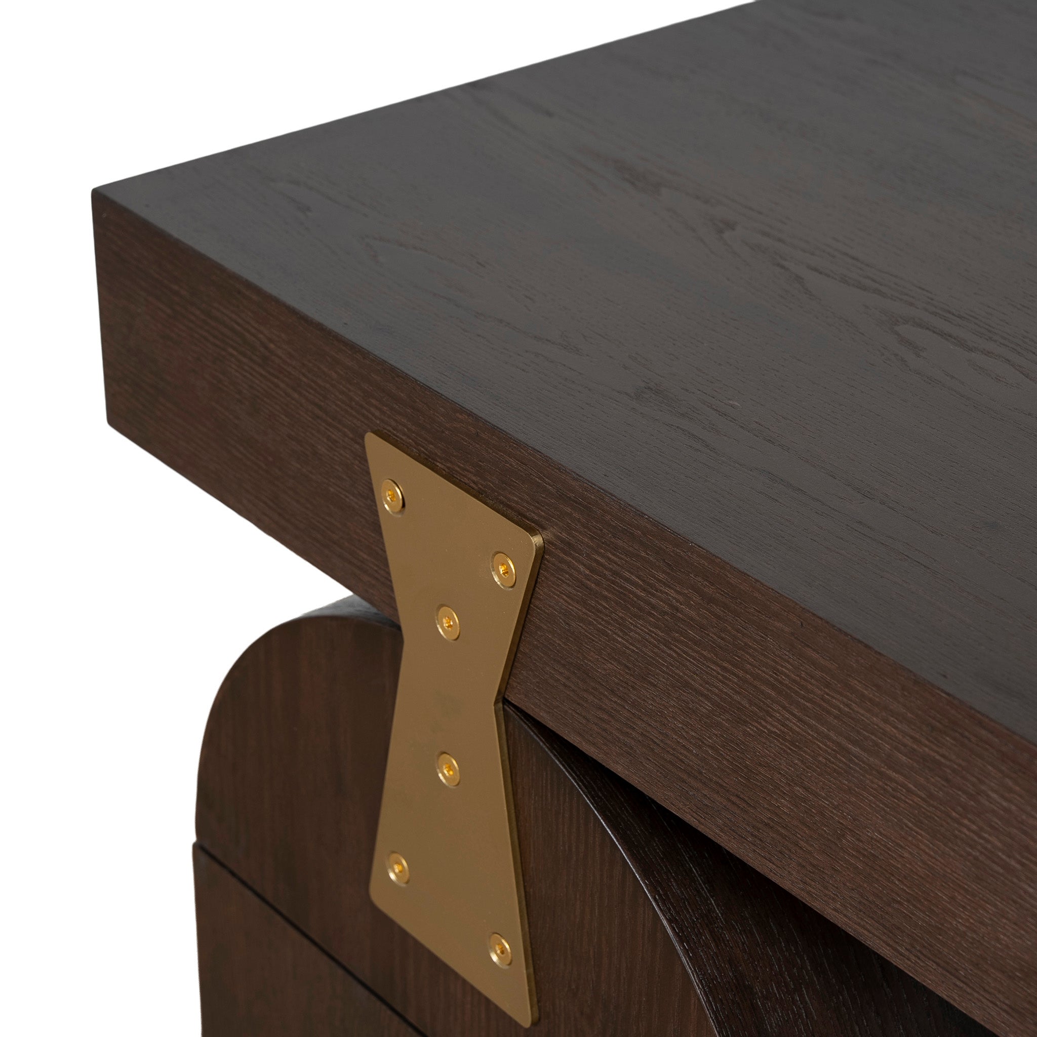 Junon 1.55m New Elm Home Office Desk - Walnut Office Desk Nicki-Core