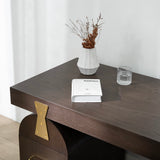 Junon 1.55m New Elm Home Office Desk - Walnut Office Desk Nicki-Core