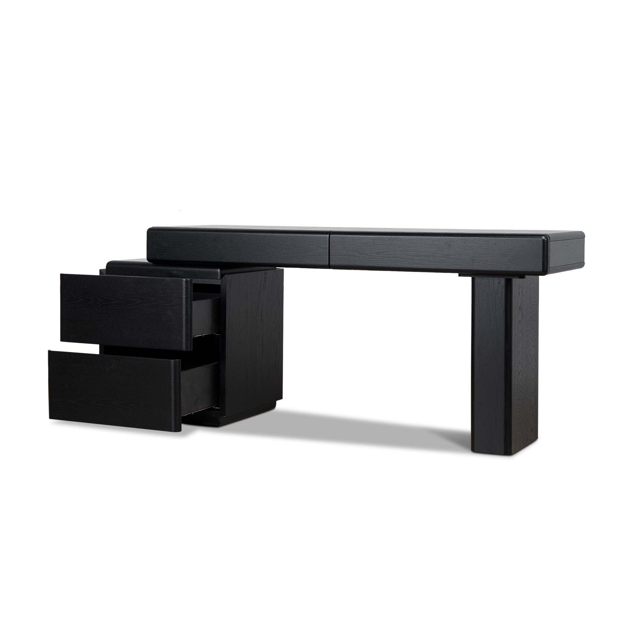 Orrion 1.6m Office desk - Black Oak Office Desk Century-Core