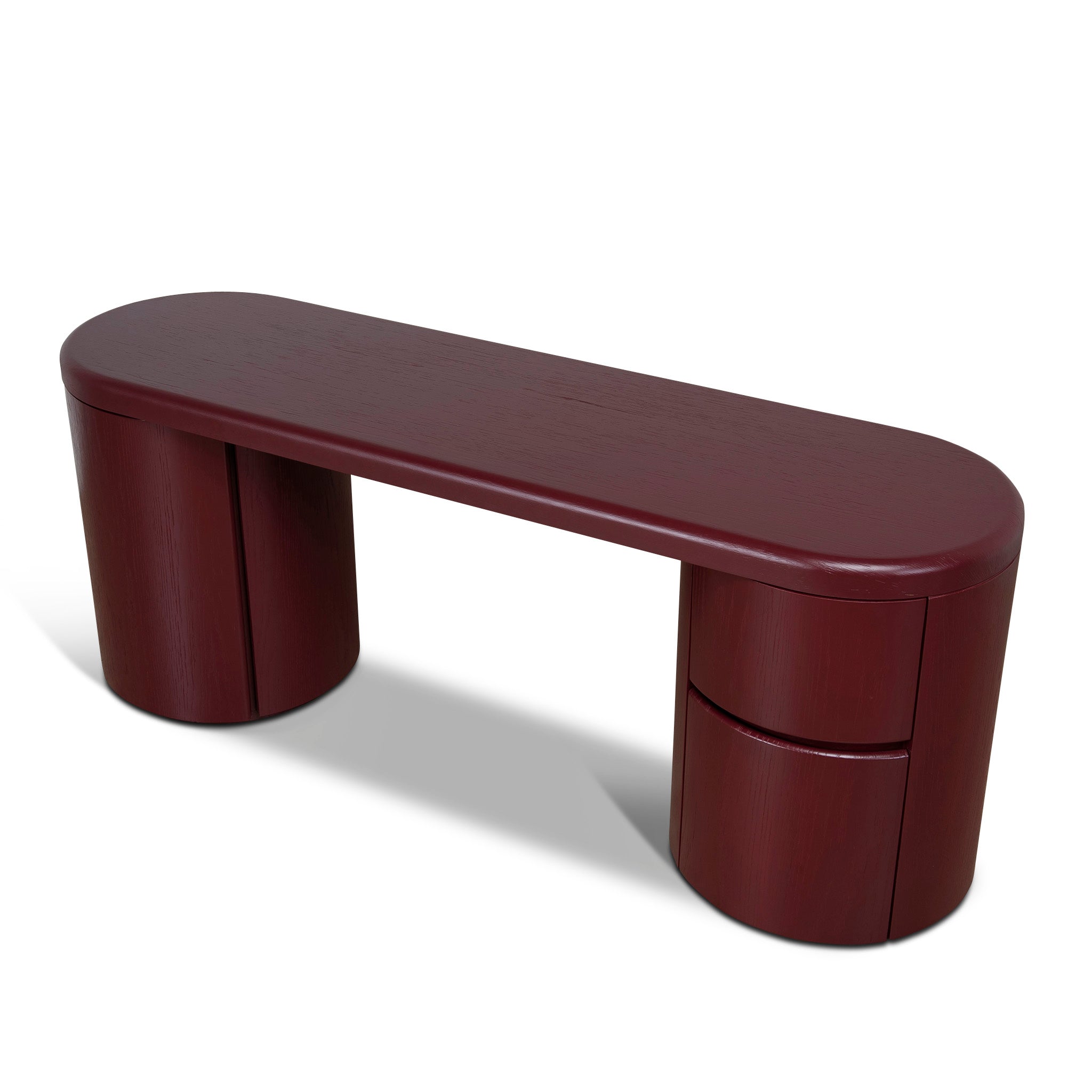 Ex Display - Myrren 1.9m Office Desk - Burgundy Red Office Desk Century-Core